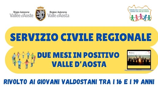 SERVIZIO CIVILE REGIONALE - DUE MESI IN POSITIVO 2026